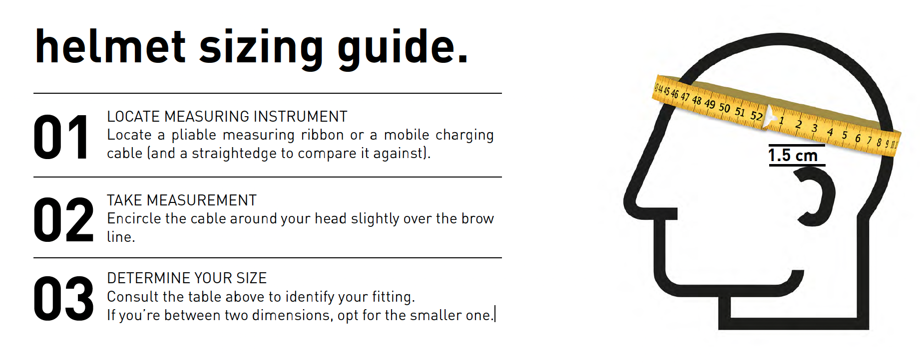 How to measure your Head for a bike helmet